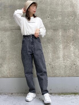 「MLI'A（エムリア）のアイテム（帽子）」を使った、きーちゃんさん（レディース・159cm）の秋コーディネート