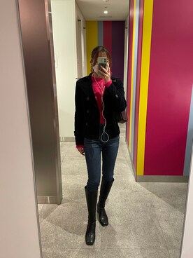 「Abercrombie&Fitch（アバークロンビーアンドフィッチ）のアイテム（パンツ）」を使った、Sharonさん（レディース・162cm）の秋コーディネート
