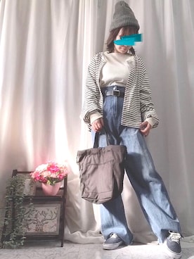 「ニットキャップ」｜「アイテム（その他）」を使った、x 𝕟𝕚𝕛𝕚𝕞𝕒𝕤𝕦 xさん（レディース・154cm）の冬コーディネート