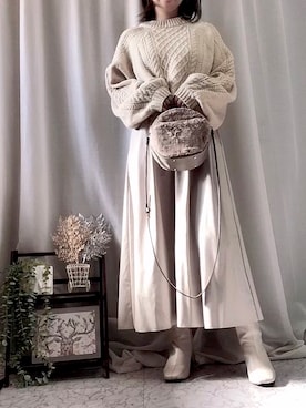 「サークルバッグ」｜x 𝕟𝕚𝕛𝕚𝕞𝕒𝕤𝕦 xさん（レディース・154cm）の冬コーディネート