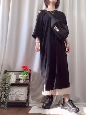 「オープンショルダー」｜「アイテム（その他）」を使った、x 𝕟𝕚𝕛𝕚𝕞𝕒𝕤𝕦 xさん（レディース・154cm）の秋コーディネート
