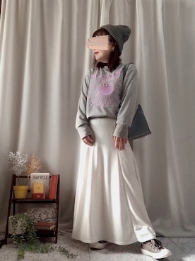 「ニットキャップ」｜「アイテム（その他）」を使った、x 𝕟𝕚𝕛𝕚𝕞𝕒𝕤𝕦 xさん（レディース・154cm）の冬コーディネート