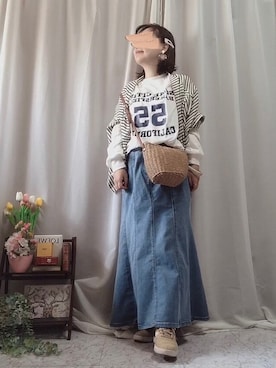 x 𝕟𝕚𝕛𝕚𝕞𝕒𝕤𝕦 xさんの（しまむら | シマムラ）を使ったコーディネート
