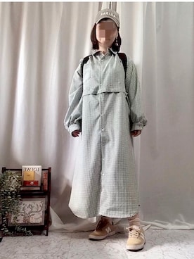 「NEWBALANCE」｜「アイテム（その他）」を使った、x 𝕟𝕚𝕛𝕚𝕞𝕒𝕤𝕦 xさん（レディース・154cm）の春コーディネート