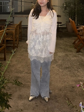 「アイテム（パンプス）」を使った、chanyuiiさん（レディース・153cm）の夏コーディネート