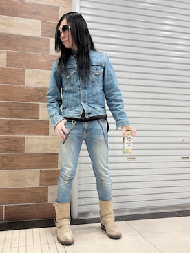 「アイテム（ブーツ）」を使った、FUMY さん（メンズ・165cm）の秋コーディネート