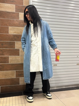 「アイテム（トレンチコート）」を使った、FUMY さん（メンズ・165cm）の秋コーディネート