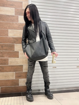 「アイテム（パンツ）」を使った、FUMY さん（メンズ・165cm）の秋コーディネート