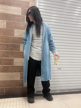 「アイテム（トレンチコート）」を使った、FUMY さん（メンズ・165cm）の秋コーディネート