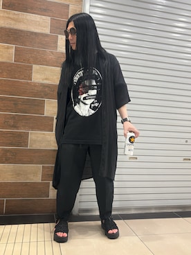 「Yohji Yamamoto（ヨウジヤマモト）のアイテム」を使った、FUMY さん（メンズ・165cm）の夏コーディネート