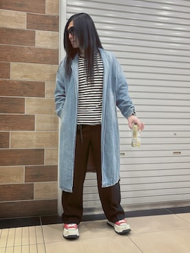 「アイテム（トレンチコート）」を使った、FUMY さん（メンズ・165cm）の秋コーディネート