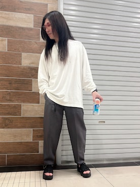 「アイテム（パンツ）」を使った、FUMY さん（メンズ・165cm）の秋コーディネート