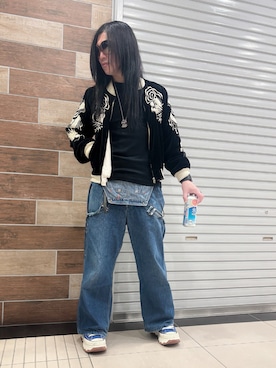 「アイテム（スカジャン）」を使った、FUMY さん（メンズ・165cm）の秋コーディネート