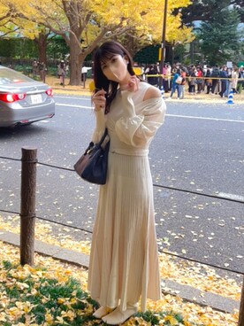 「& chouette（アンドシュエット）のアイテム（ハンドバッグ）」を使った、madoka08201125さん（レディース・160cm）の秋コーディネート