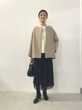 「アイテム（ピアス（両耳用））」を使った、dazaiさん（レディース・166cm）の秋コーディネート