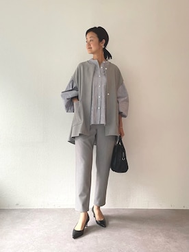 「グレーコーデ」｜dazaiさん（レディース・166cm）の夏コーディネート