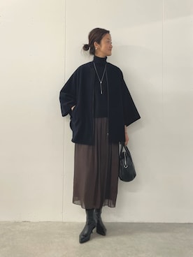 「BEARDSLEY（ビアズリー）のアイテム（リング）」を使った、dazaiさん（レディース・166cm）の秋コーディネート