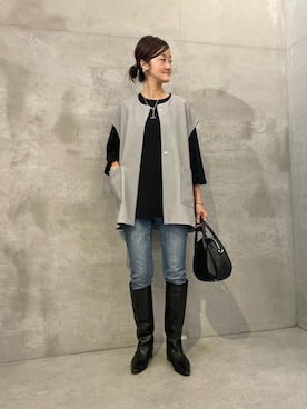 「アイテム（ボストンバッグ）」を使った、dazaiさん（レディース・166cm）の夏コーディネート
