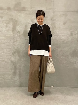 「アイテム（ボストンバッグ）」を使った、dazaiさん（レディース・166cm）の秋コーディネート