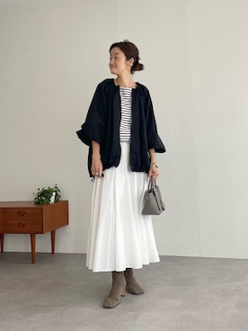 「LIVETART（リヴェタート）のアイテム」を使った、dazaiさん（レディース・166cm）の春コーディネート