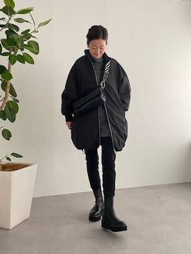 「アイテム（ポンチョ）」を使った、dazaiさん（レディース・166cm）の秋コーディネート