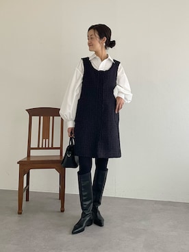 「BEARDSLEY（ビアズリー）のアイテム」を使った、dazaiさん（レディース・166cm）の冬コーディネート