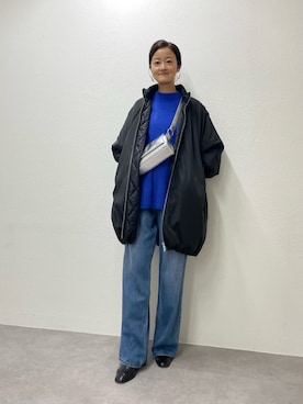 「アイテム（ポンチョ）」を使った、dazaiさん（レディース・166cm）の秋コーディネート