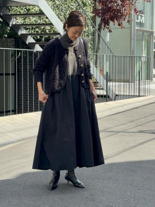 ニットコンビギャザーワンピース（ワンピース）｜BEARDSLEY