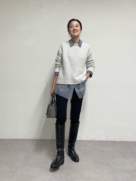 「アイテム（ピアス（両耳用））」を使った、dazaiさん（レディース・166cm）の秋コーディネート