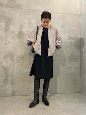 「アイテム（ダウンジャケット/コート）」を使った、dazaiさん（レディース・166cm）の秋コーディネート
