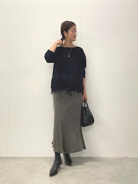 「大人カジュアルコーデ」｜「アイテム（スカート）」を使った、dazaiさん（レディース・166cm）の夏コーディネート