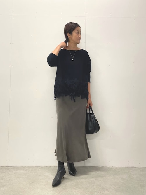 セール】裾レースコットンカットソー（Tシャツ/カットソー