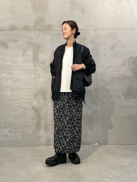 「アイテム（MA-1）」を使った、dazaiさん（レディース・166cm）の夏コーディネート