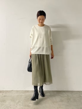 「アイテム（ボストンバッグ）」を使った、dazaiさん（レディース・166cm）の夏コーディネート
