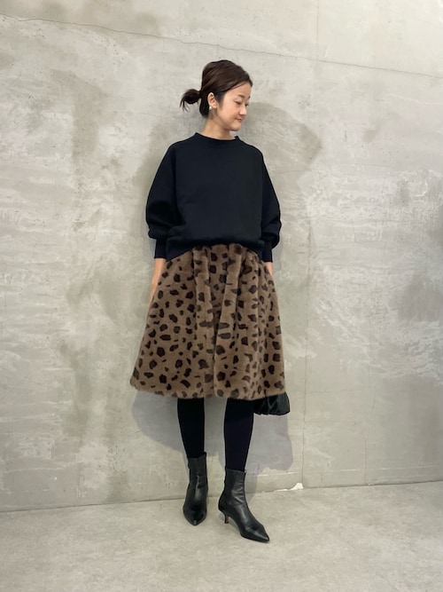 ビアズリー　新品未使用　レオパード　キュロット　スカート 15 quinze》レオパードファースカート（スカート）｜BEARDSLEY