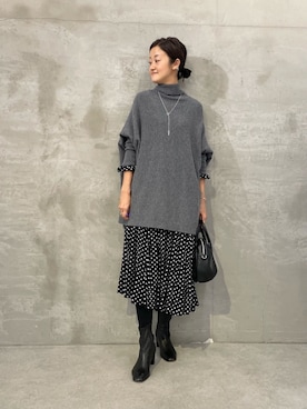 「BEARDSLEY（ビアズリー）のアイテム（リング）」を使った、dazaiさん（レディース・166cm）の秋コーディネート