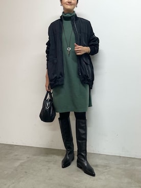 「アイテム（MA-1）」を使った、dazaiさん（レディース・166cm）の夏コーディネート