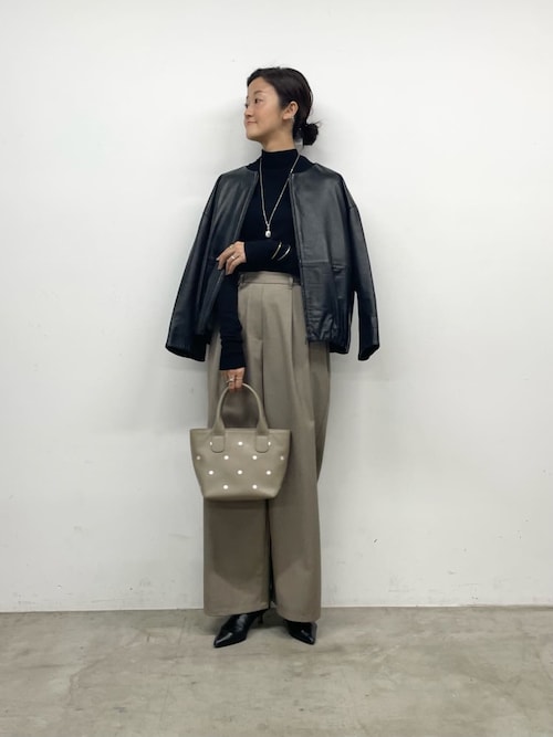 本革》ドット刺繍バッグ/小（トートバッグ）｜BEARDSLEY（ビアズリー