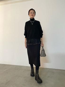 「アイテム（タンクトップ）」を使った、dazaiさん（レディース・166cm）の冬コーディネート