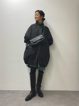「アイテム（ポンチョ）」を使った、dazaiさん（レディース・166cm）の秋コーディネート