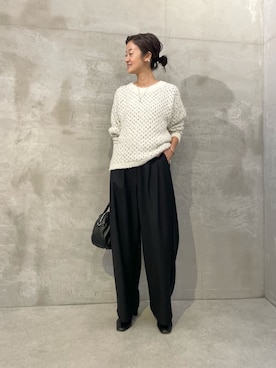 「黒パンツ」｜dazaiさん（レディース・166cm）の秋コーディネート