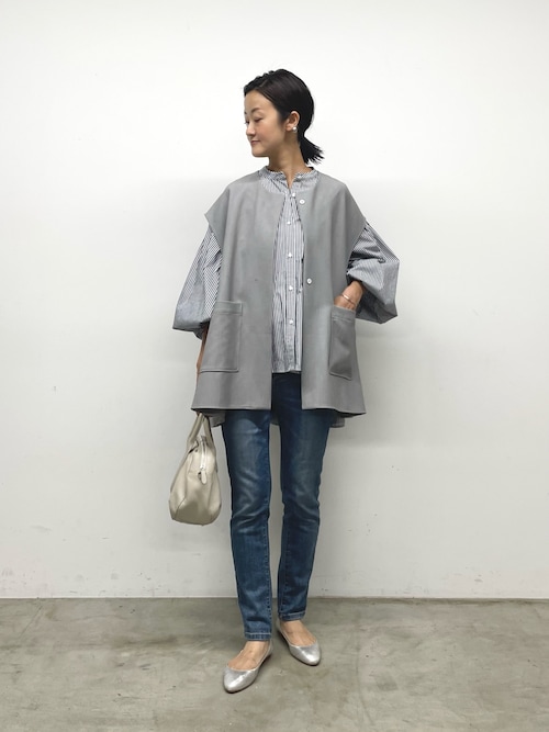 BEARDSLEY 黒麻ベスト ビアズリー beardsley リネンニットベスト黒