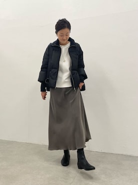 「アイテム（ダウンジャケット/コート）」を使った、dazaiさん（レディース・166cm）の秋コーディネート