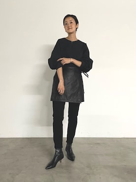 「レザースカート」｜dazaiさん（レディース・166cm）の夏コーディネート