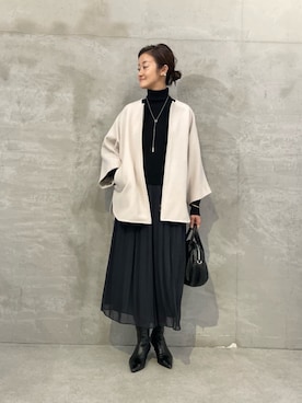 「アイテム（その他アウター）」を使った、dazaiさん（骨格ウェーブ・レディース・166cm）の秋コーディネート