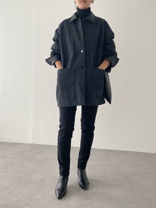 BEARDSLEY アウター 15 quinze》レザーコンビワークジャケット（カバーオール）｜BEARDSLEY