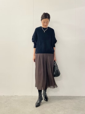 「ニットコーデ」｜dazaiさん（レディース・166cm）の秋コーディネート
