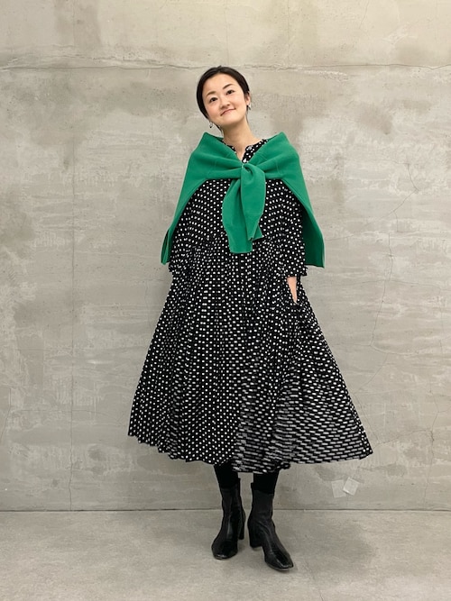 ドットギャザーワンピース（ワンピース）｜BEARDSLEY（ビアズリー）の