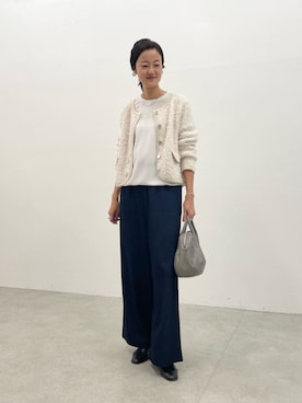 「アイテム（ボストンバッグ、グレー系）」を使った、dazaiさん（レディース・166cm）の秋コーディネート