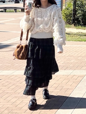 「アイテム（その他シューズ）」を使った、( ◠‿◠ )さん（レディース・163cm）の秋コーディネート